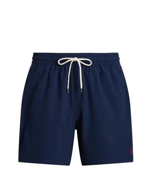 Polo Ralph Lauren Blue Traveller Embroidered Swim Shorts for men