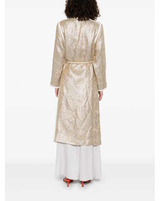 Forte Forte Natural Lurex Long Coat