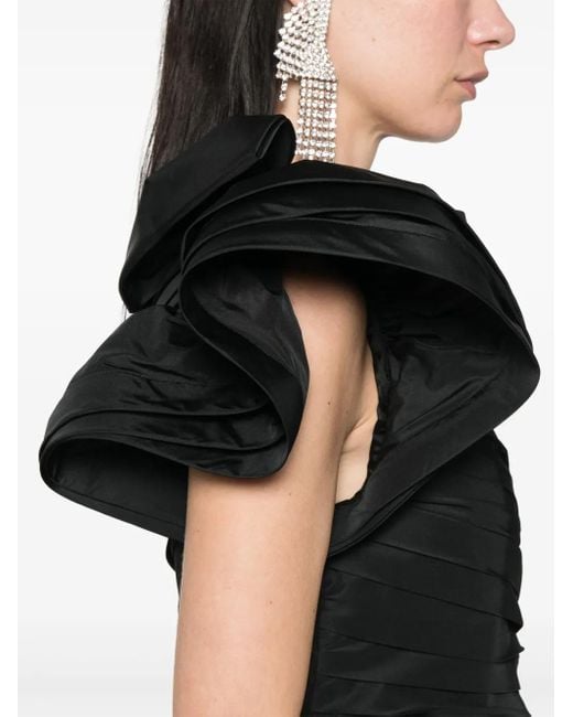 Alessandra Rich タフタ ミニドレス Black