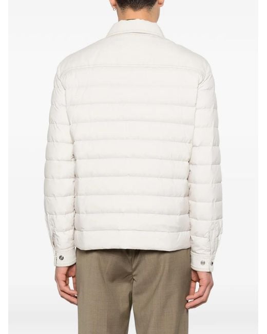 Moorer White Montini Buttoned Quilted Jacket for men