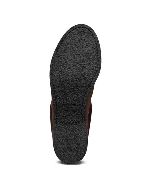 Thom Browne Brown Suede Lace-Up Boat Shoes for men