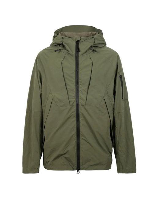 JG1 Green Hooded Panelled Jacket for men