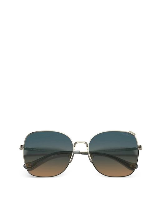 COACH Blue Square-Frame Gradient Sunglasses