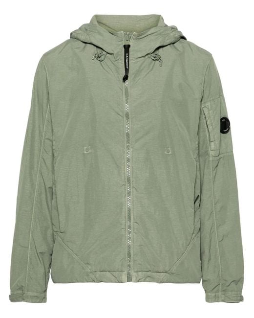 C P Company Flatt Kapuzenjacke Mit Aufgesetzten Taschen in Green für Herren