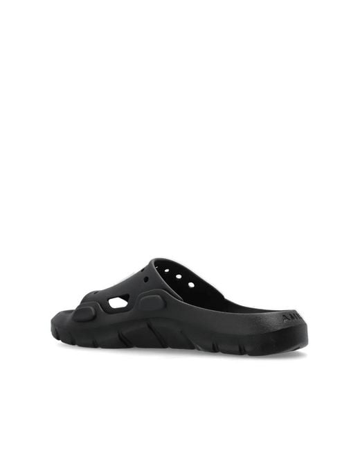 Amiri Black Logo-Patch Sliders for men