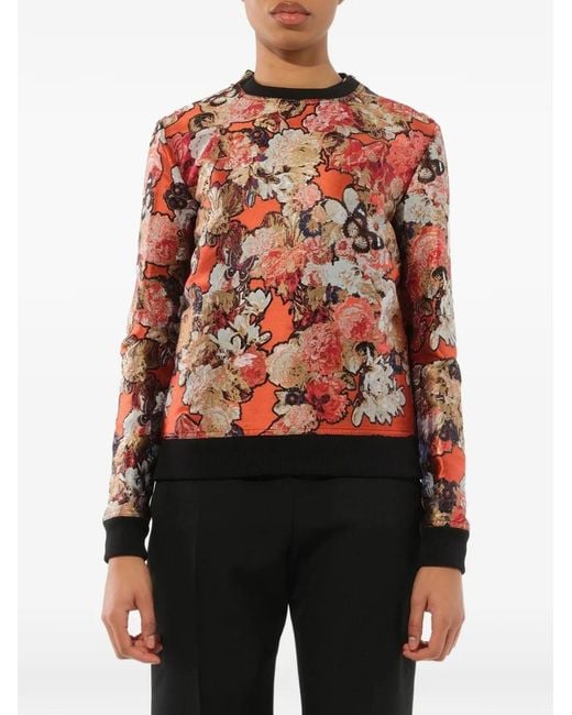 Givenchy Pink Floral Embroidered Sweatshirt