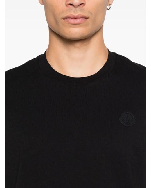 メンズ Moncler ロゴ Tシャツ Black