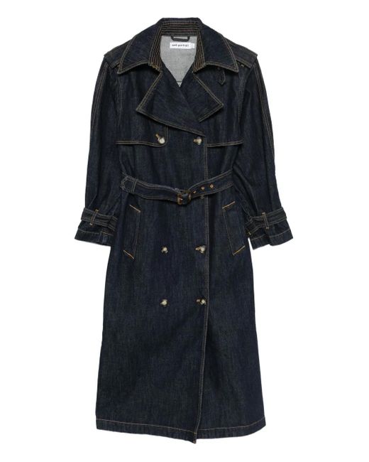 Self-Portrait Black Belted Double-Breasted Coat