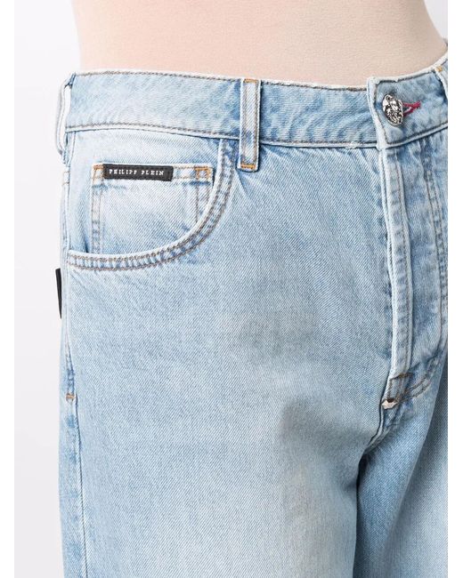 Philipp Plein Blue Cropped Denim Jeans