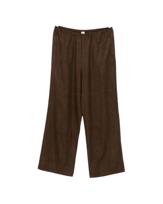 Totême Green Monogram Flannel Pajama Bottoms