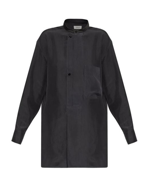 Lemaire Gray Pocket Button Shirt