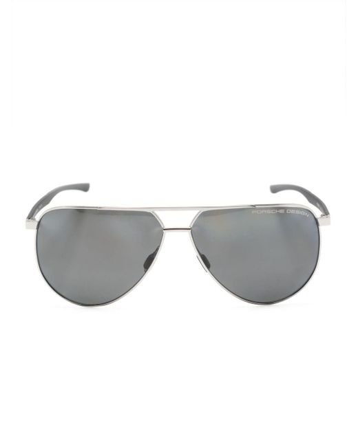 Porsche Design Gray P'8962 Pilot-frame Sunglasses for men