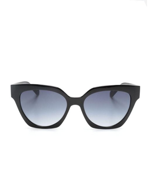 Liu Jo Blue Cat-Eye-Sonnenbrille mit Monogramm-Prägung