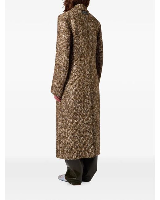 MSGM Natural Double-Breasted Coat