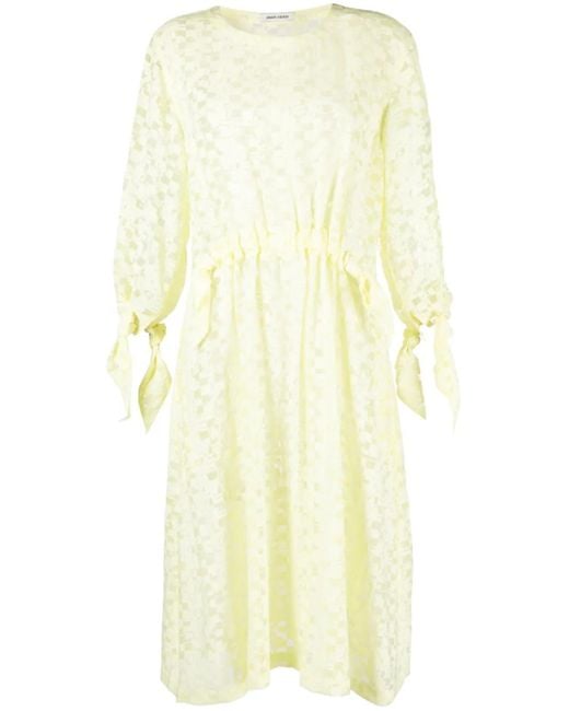 Henrik Vibskov Yellow Bulk Jacquard Midi Dress