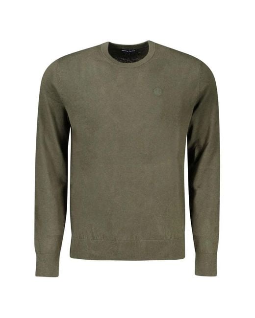 North Sails Green Logo-Embroidered Crew-Neck Sweater for men