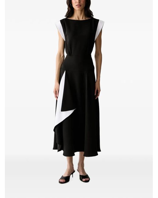 Karl Lagerfeld Black Colour-Block Sleeveless Dress
