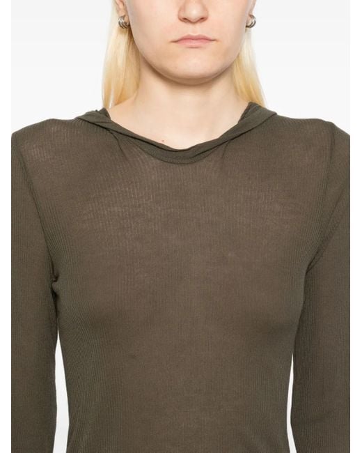 Rick Owens Gebreide Hoodie in het Green