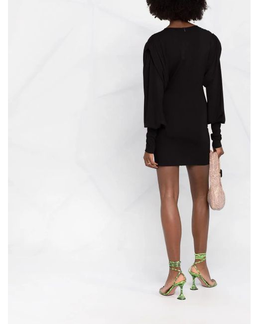 The Attico Black Chic Mini Suit Dress For