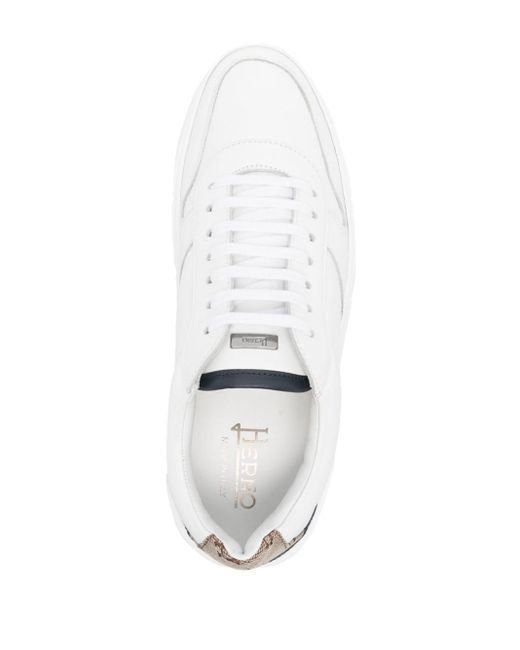 Sneakers con monogramma di Herno in White da Uomo
