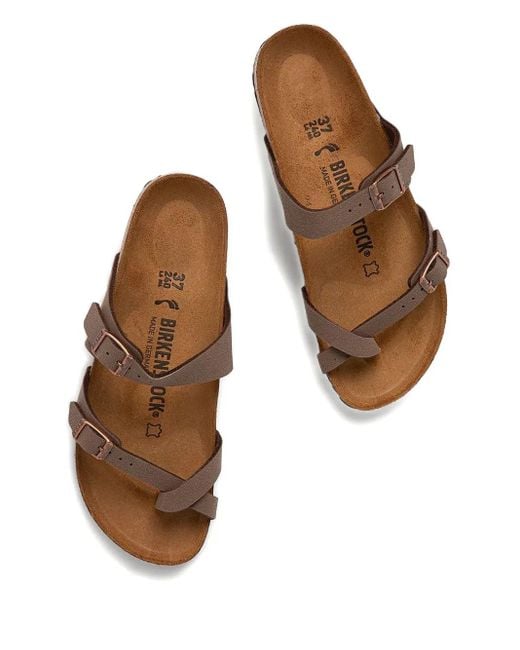 Birkenstock Brown Mayari Double-Strap Slide Sandals