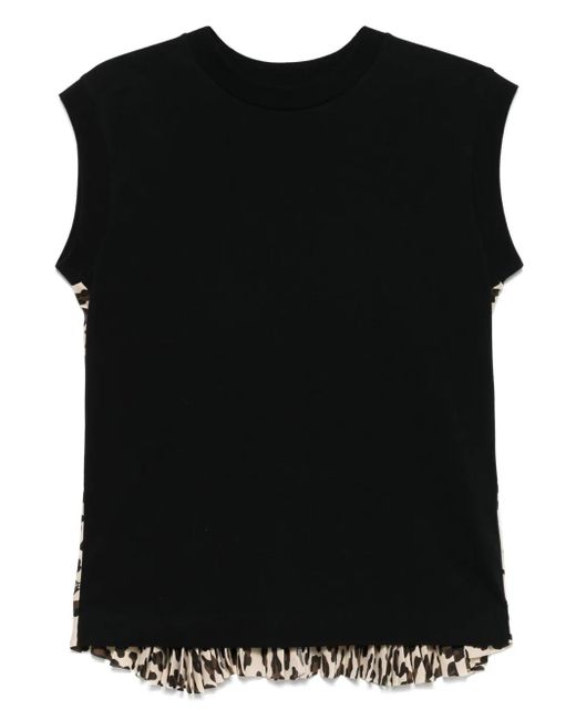 Sacai パネル タンクトップ Black