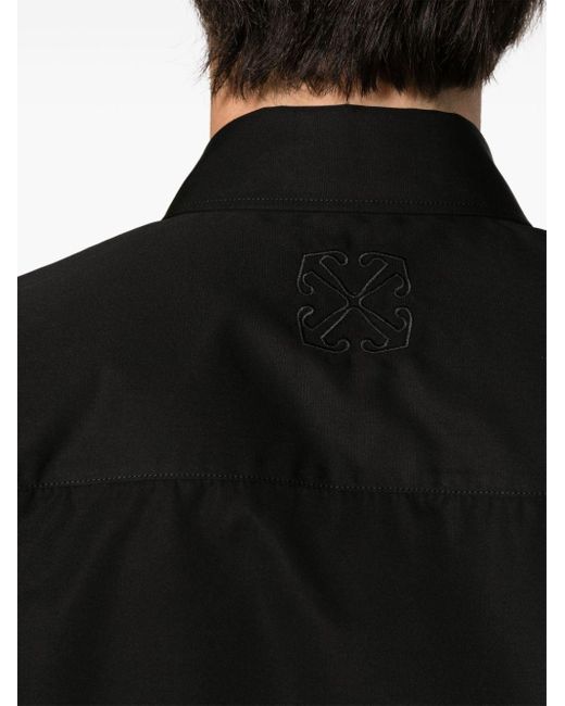Off-White c/o Virgil Abloh Hemd mit Logo-Stickerei in Black für Herren