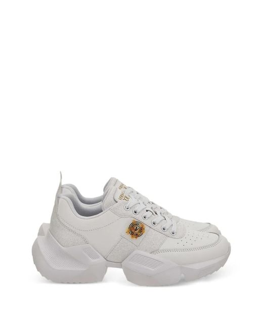 Versace Jeans Couture レディース ホワイト レースアップ スニーカー 