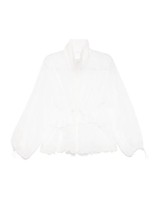 CECILIE BAHNSEN White Semi-Sheer Jacket