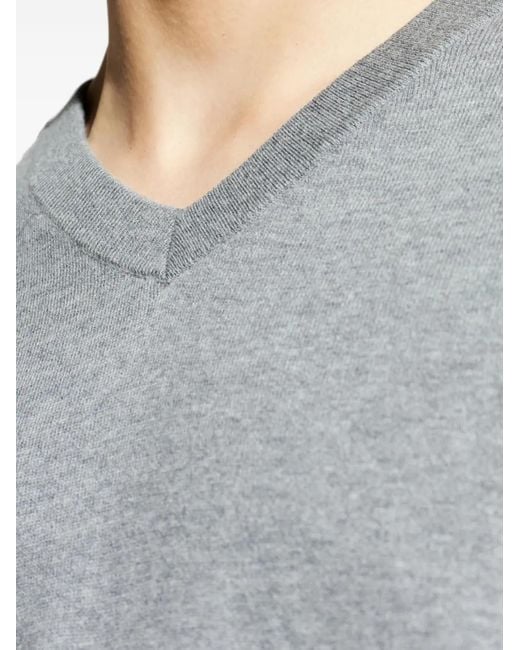 Lisa Yang Gray Brayden V-Neck T-Shirt for men