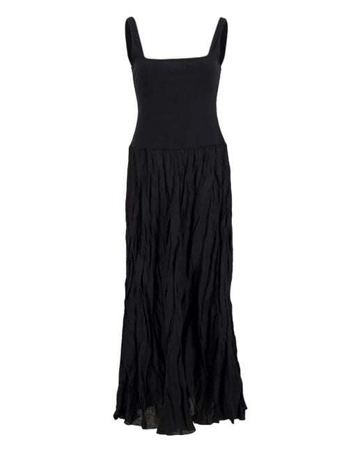 Johanna Ortiz Black Mariner Sleeveless Maxi Dress