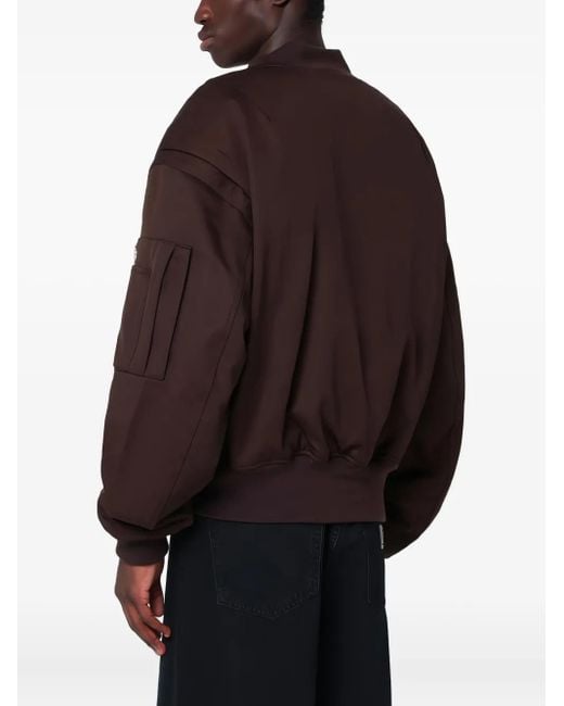 Entire studios Brown Zip-Pocket Bomber Jacket for men