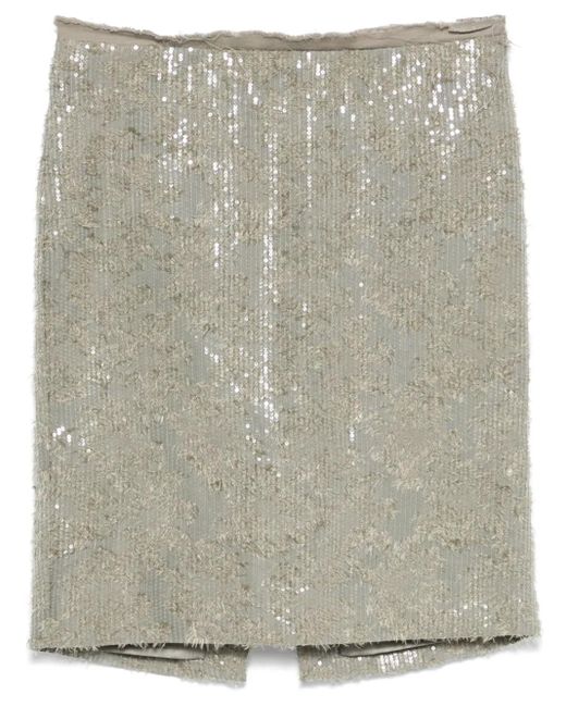 Dorothee Schumacher Gray Sequinned Mini Skirt