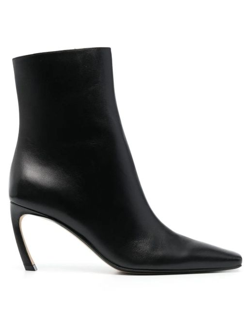 Lanvin Black Swing 70 Leather Boots for men
