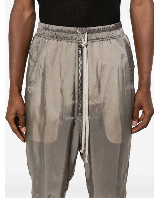 Rick Owens Gray Bela Pods Drop-crotch Shorts for men