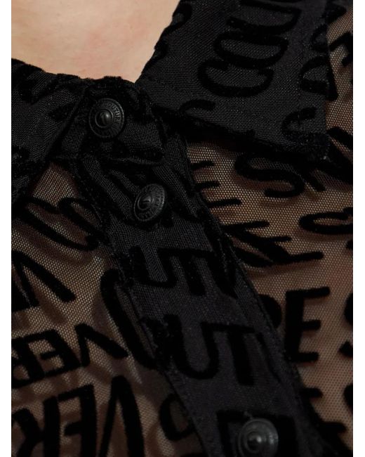 Chemise À Logo Brodé Versace Jeans Couture en coloris Black