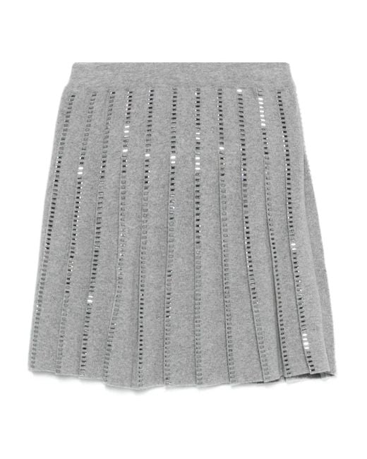Gonna Plissettata Con Paillettes di Ermanno Scervino in Gray