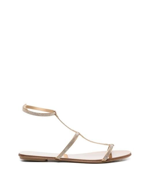 Pedro Garcia White Enola Amkle-Strap Sandals