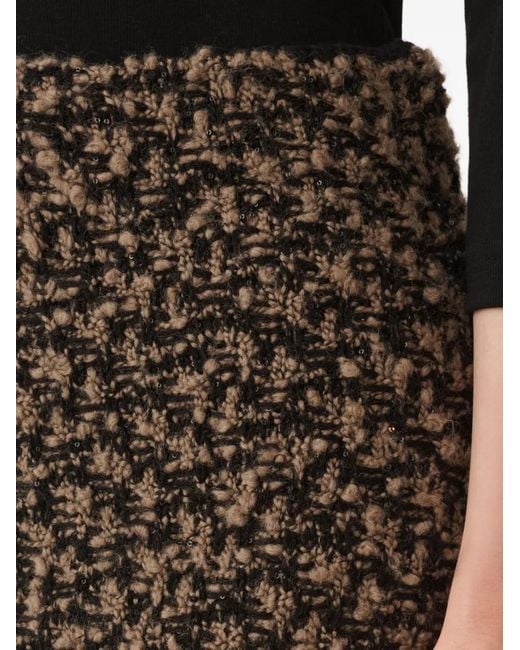 Fabiana Filippi Brown Tweed Maxi Skirt