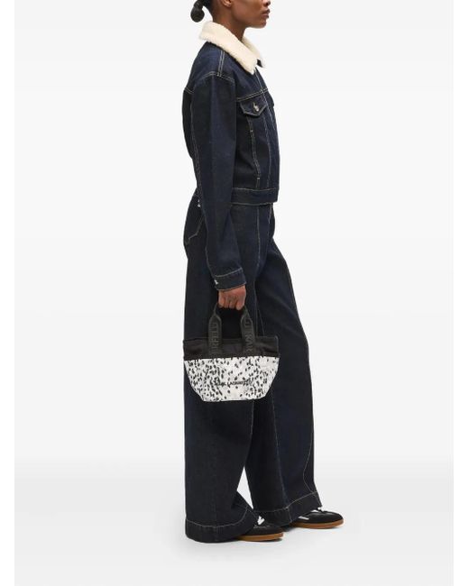 Karl Lagerfeld White Small K/Essential Multipocket Shopper Tote Bag