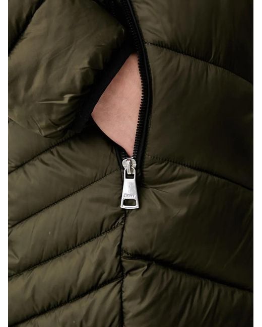 DKNY Black Quilted Hooded Jacket
