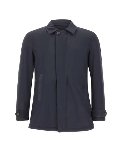 Paul & Shark Blue Typhoon Platinum Suede-Trim Jacket for men