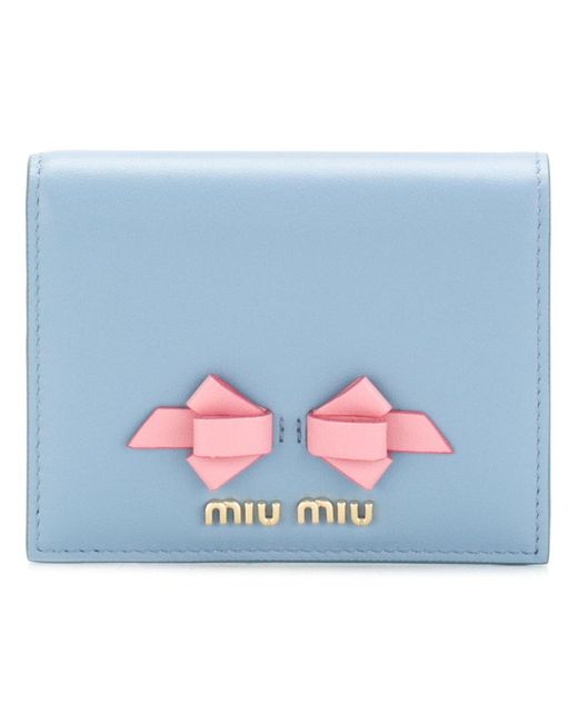 Miu Miu Blue Bow Detail Wallet