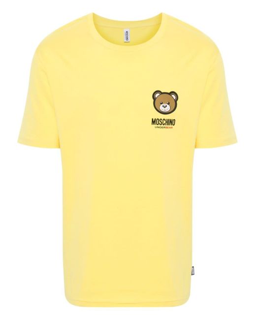 T-shirt Teddy Bear di Moschino in Yellow da Uomo