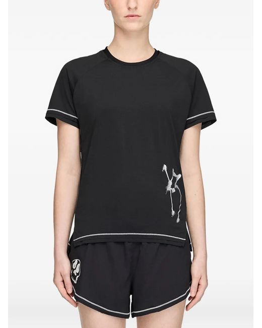 Y-3 Black Chito Graphic Running Short Sleeve T-Shirt
