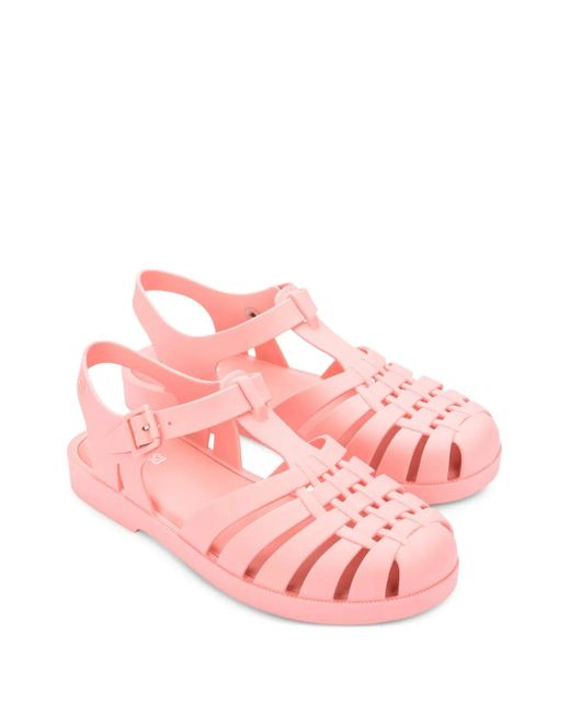 Melissa Pink Strappy Flat Sandals
