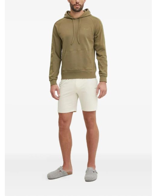 HUGO Green Logo-Embroidered Hoodie for men