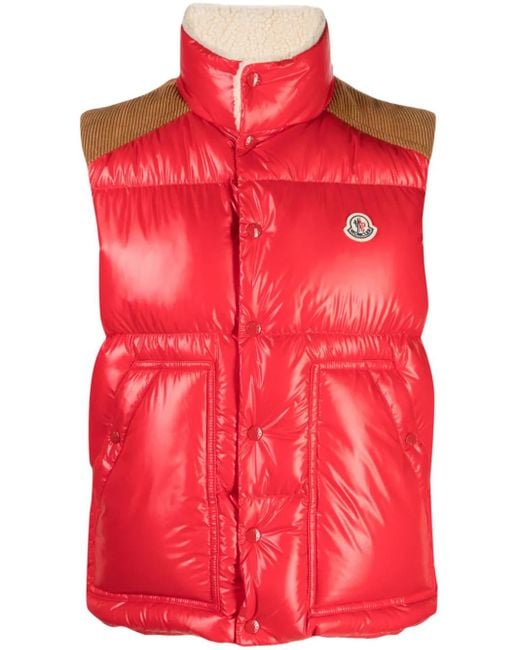Moncler Red Ardeche Down Vest for men