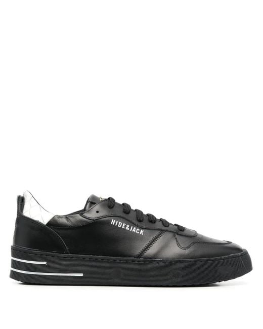 HIDE & JACK Black Side Logo-Print Detail Sneakers
