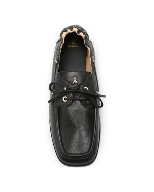 Patrizia Pepe Black Square-Toe Loafers